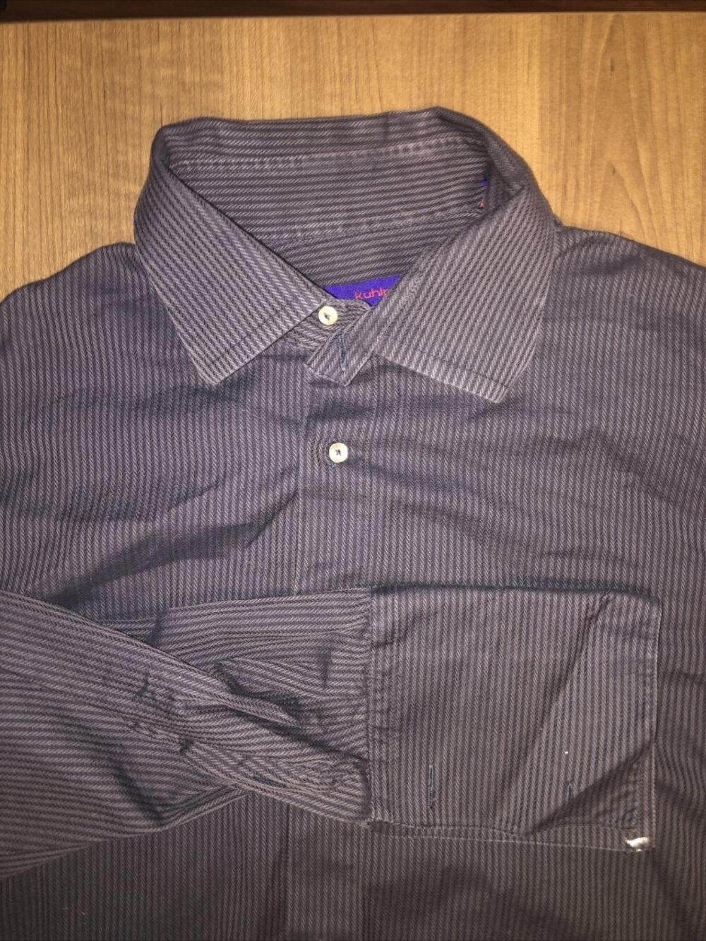 Kuhlman Gray Button Up Shirt Men’s Sz 46 Long Sleeve XL Casual Dress